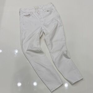 MOTHER The Looker Crop in Cream sz 27